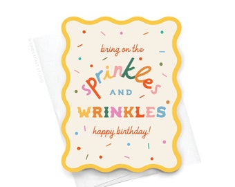 Wavy Die Cut Sprinkles and Wrinkles Notecard – DNC0001