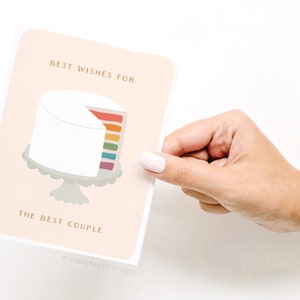 Best Wishes Rainbow Cake Greeting Card GRT0436 image 3