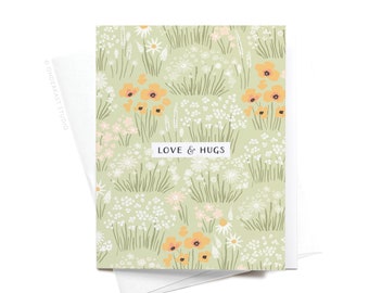 Love & Hugs Floral Greeting Card – GRT0334