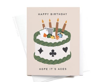 Aces Poker Birthday Greeting Card – GRT0484