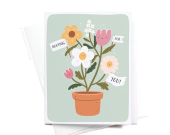 Rooting For You! Flowers Greeting Card – GRT0324