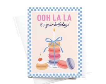 Ooh La La Birthday Macarons Greeting Card – GRT0537