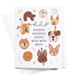 Waouh ! Carte de voeux d'anniversaire de chien – GRT0448