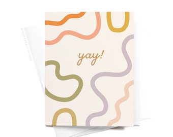 Yay Squiggles Greeting Card – GRT0456