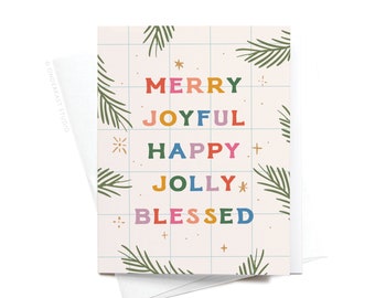 Merry Joyful Christmas Spruce Greeting Card – GRT0491