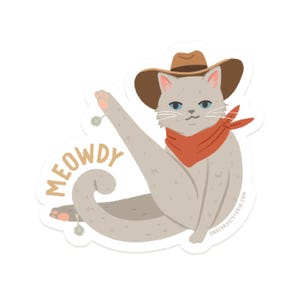 Meowdy Cowboy Cat Sticker – STK0013