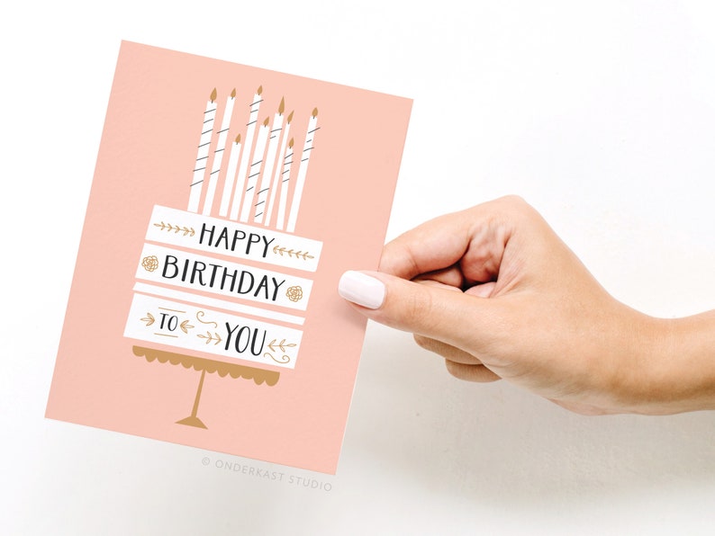 Happy Birthday to You Cake Candles Greeting Card GRT0047 image 3