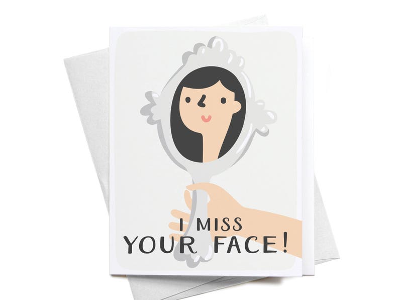 pics I Miss Your Face Card etsy