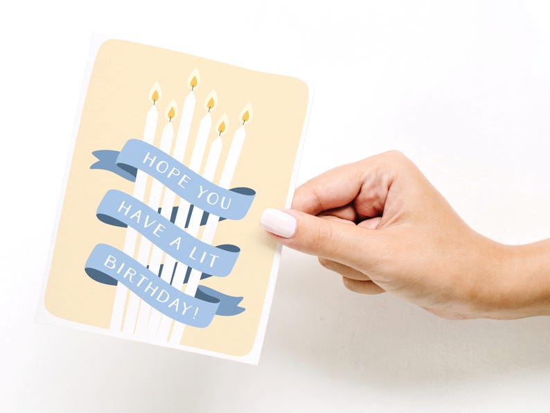 Cute Greeting Card Hope You Have a Lit Birthday Candles Funny Etsy