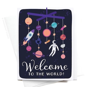 Bienvenue dans le monde ! Carte de voeux pour téléphone portable Galaxy – GRT0190