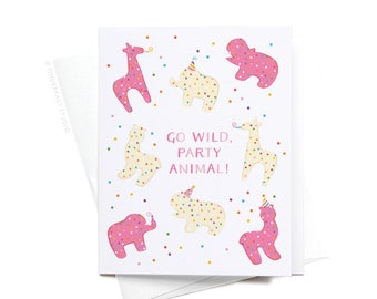 Go Wild Party Animal Frosted Cookies Greeting Card – GRT0422
