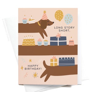 Carte de voeux d'anniversaire pour chien, histoire courte – GRT0459