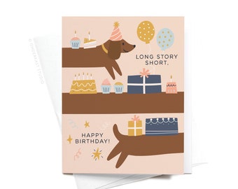 Long Story Short Dog Birthday Greeting Card – GRT0459