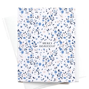 Merci Beaucoup Floral Greeting Card – GRT0311