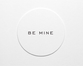 Letterpress Be Mine Coaster