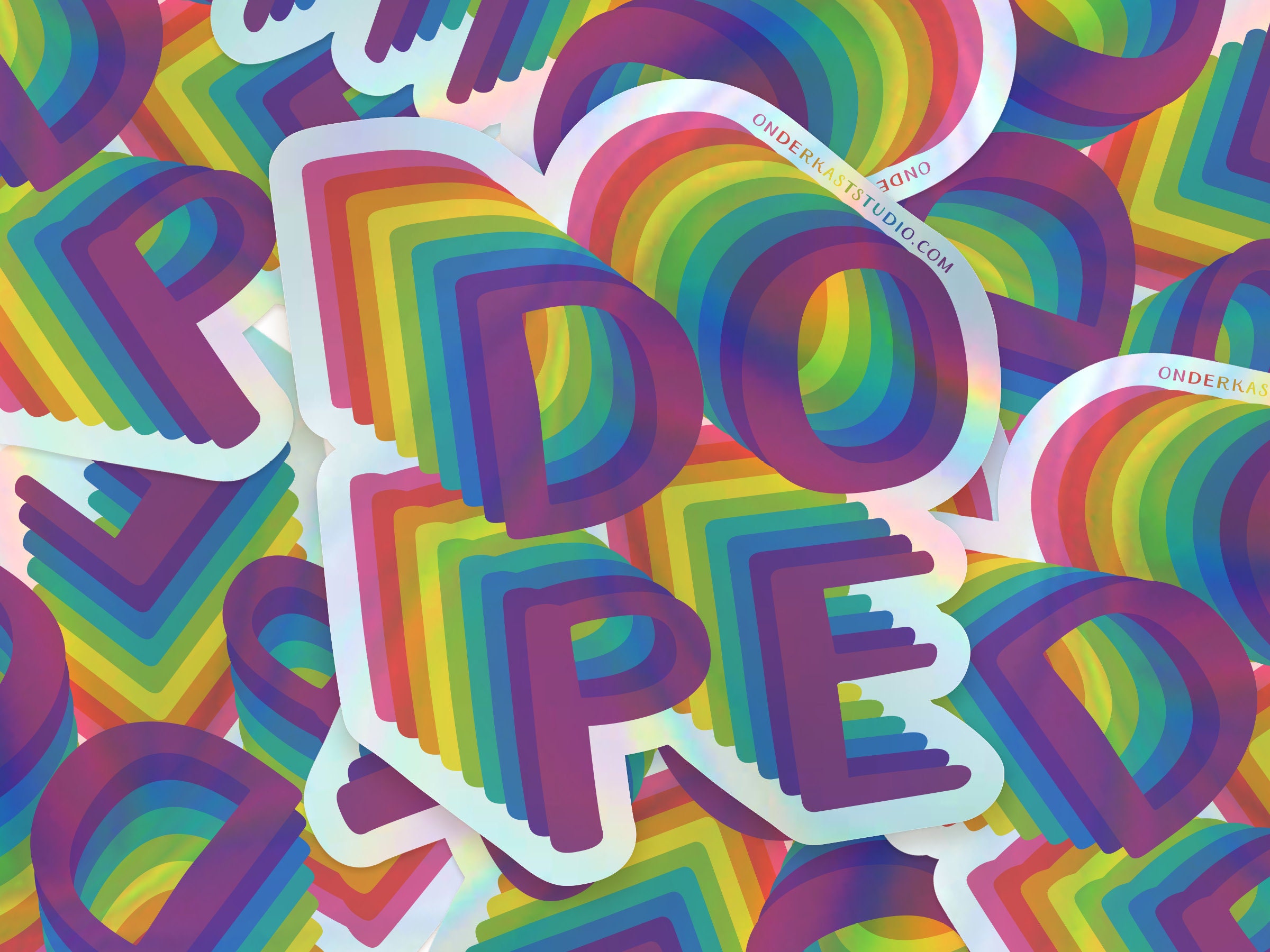 Dope Rainbow Holographic Funny Sticker Vinyl Die Cut Sticker - Etsy