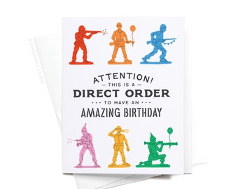 Direct Order Army Men Birthday Greeting Card – GRT0478