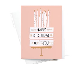 Happy Birthday to You Cake + Candles Greeting Card – GRT0047