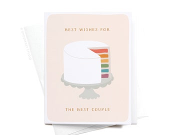 Best Wishes Rainbow Cake Greeting Card – GRT0436