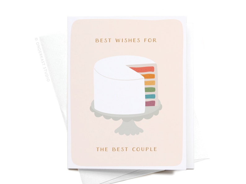 Best Wishes Rainbow Cake Greeting Card GRT0436 image 1