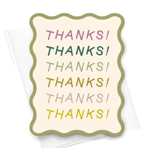 Wavy Die Cut Thanks Notecard – DNC0002