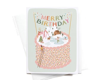 Merry Birthday Cake Greeting Card – GRT0400