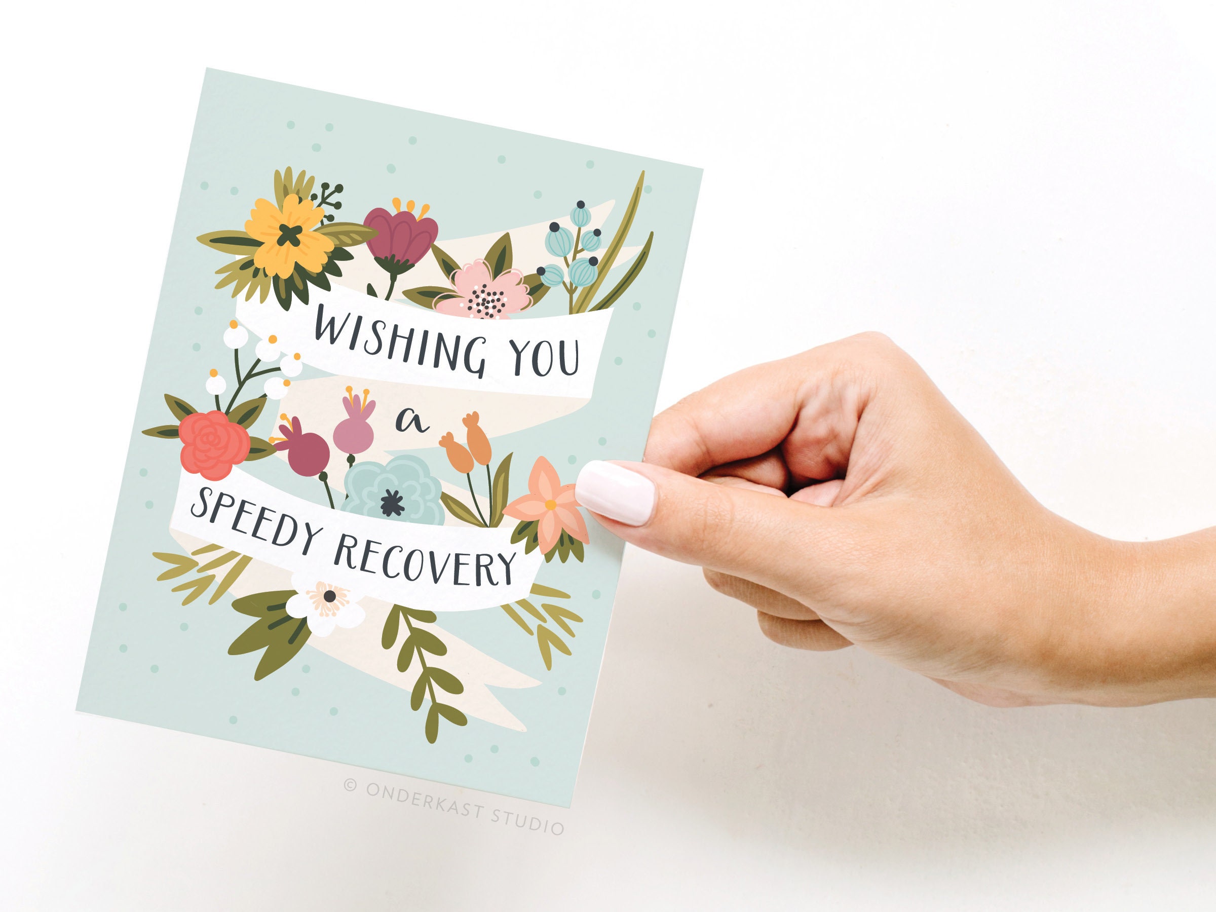Wishing You A Speedy Recovery Sympathy Card – Purple Hare Creations