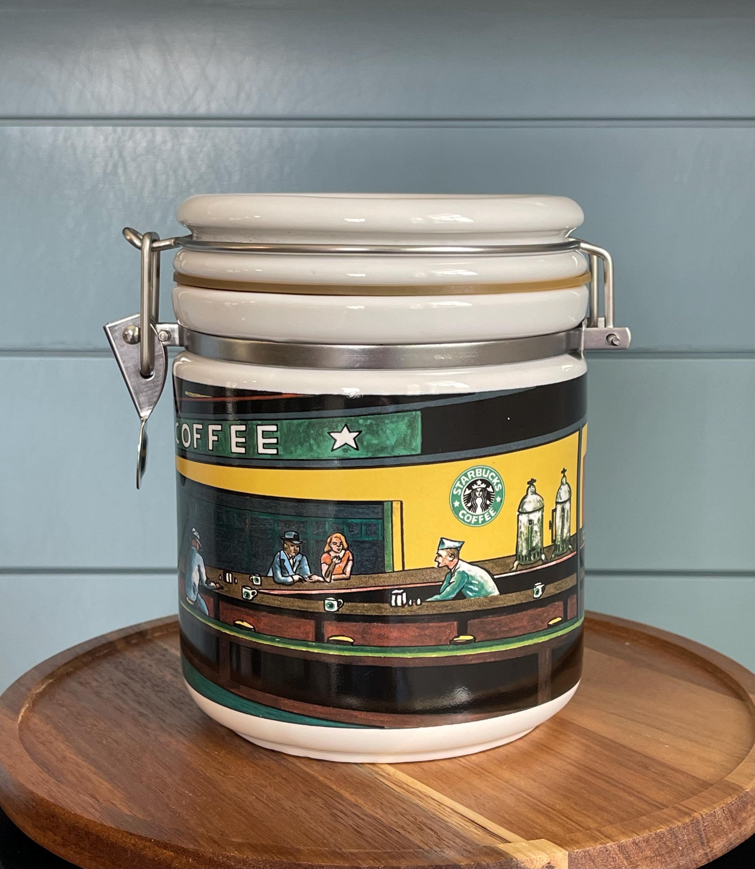 終売品　レア　STARBUCKS COFFEE ナイトホークス　キャニスター Starbucks Canister - Etsy