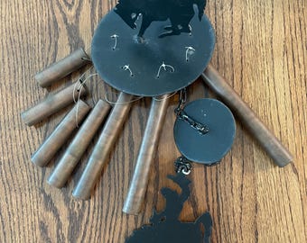 Vintage Bucking Horse and Rider Western Wind Chime