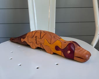 Alligator or Crocodile 3D Wood Puzzle | Lizard Puzzle Animal