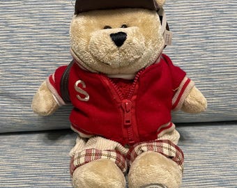 2004 Starbucks Bearista Stuffed Bear, Back to School Collectible with Tags