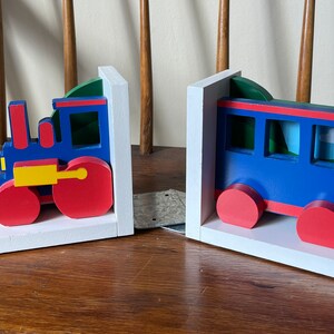 Sassafras 1993 Enterprises Train Bookends, Perfect for Children&#39;s Book Library, Vintage, Collectors Item, Caboose, Christmas Gift, Train Toy