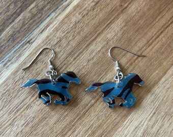 Vintage Acrylic Horse Earrings