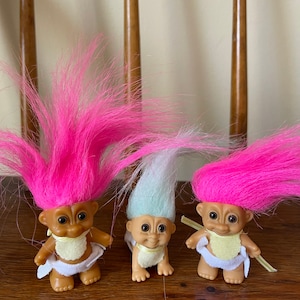 Vintage Troll Doll, Russ Troll Doll, Set of Three, Vintage 90&#39;s, Troll Babies, Troll Doll, Vintage Doll, Russ Troll, Trolls, Vintage Russ