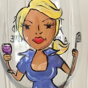 Golfer Wine Glass, &quot;This calls for my 5 iron and a bottle of wine&quot;.