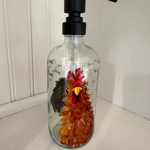 Chicken Soap Dispenser, Hand Painted