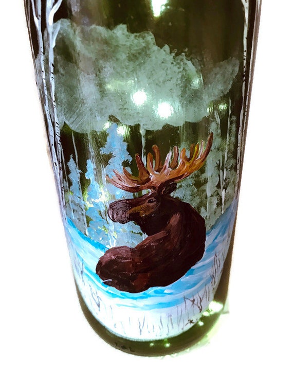 Moose Hand Painted Old Fashion