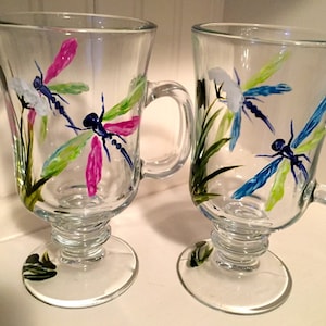 Dragonfly Coffee Mug, perfect Gift for Coffee Lovers. Hand Painted