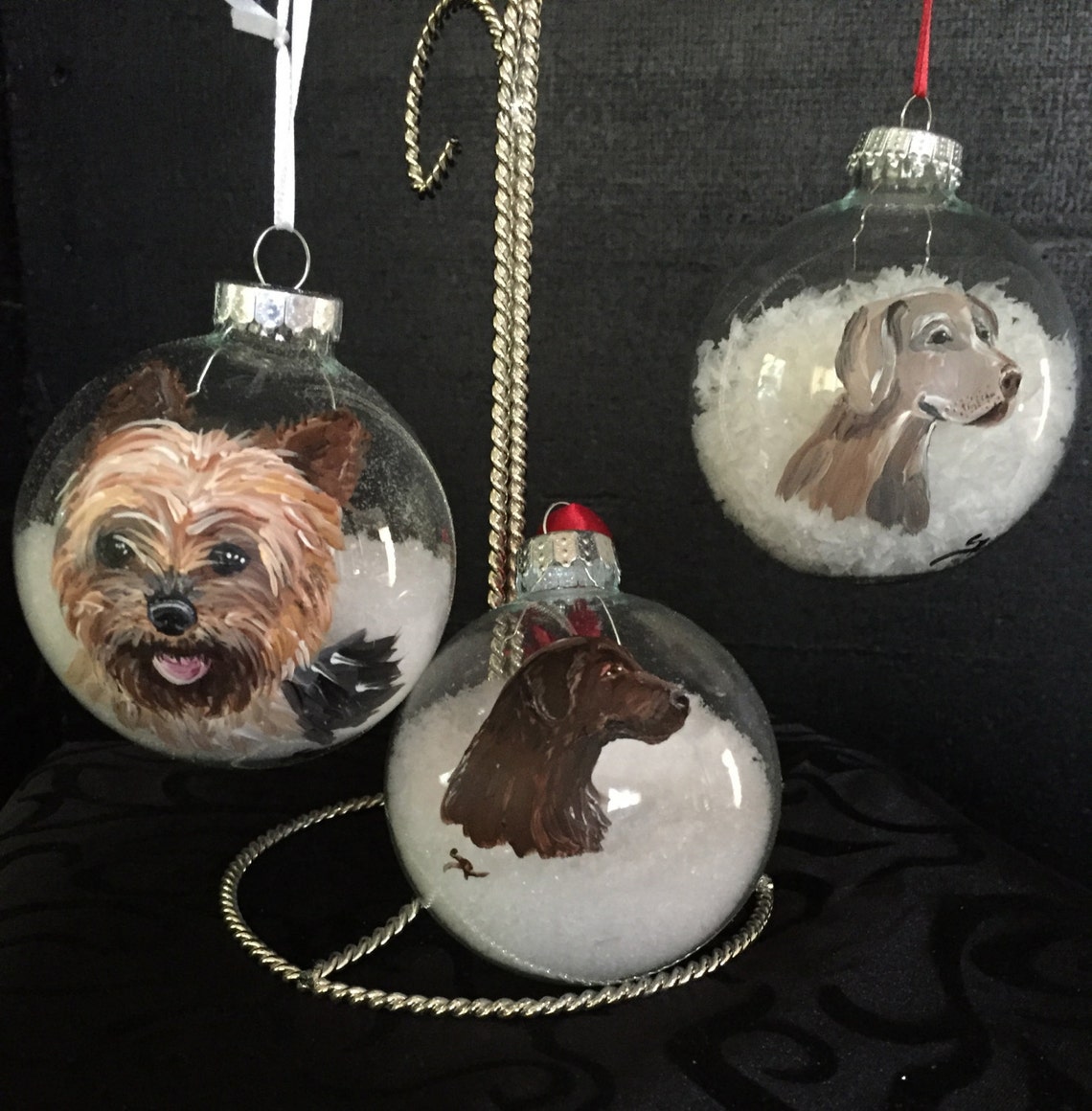 Custom Dog Ornament. Hand Painted - Etsy