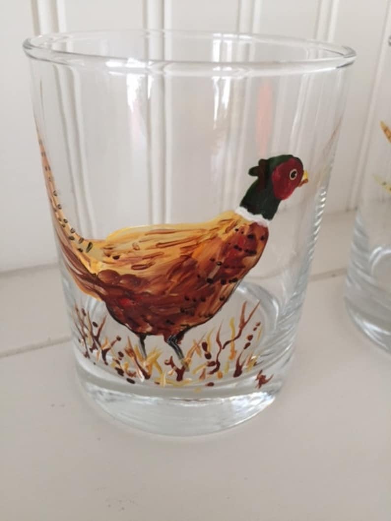Pheasant Rocks Glass Low Ball or Double Old Fashioned Glass Etsy