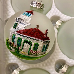 Hand Painted Lighthouse ornament