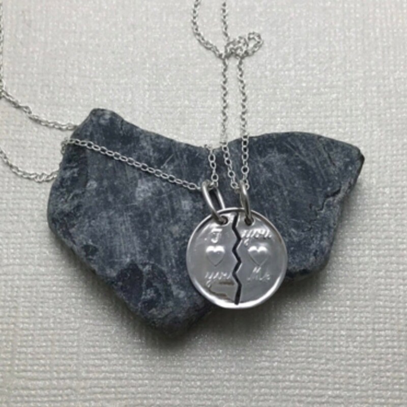 Brenda Half Beaded Heart Necklace- 2 Colors main image 1