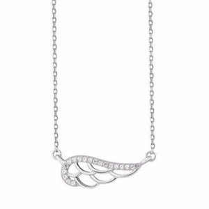 Angel wing necklace, Zirconia wing necklace, Angel wing