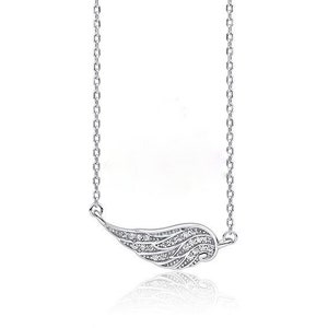 angel wing necklace, zirconia wing necklace, angel wing, wing necklace
