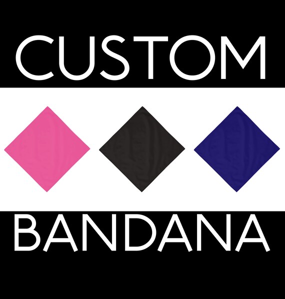 Custom Bandana- Standard and Oversized- Polyester or Cotton- Premium- Direct To Garment Printing- Quality