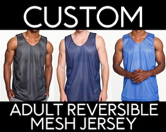 Custom Adult Mesh Reversible Tank Jersey with Free Matching Headband- Quality Jersey