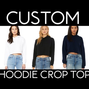 Custom Crop Top Hoodie-- Quality Hoodie- Direct To Garment Printing