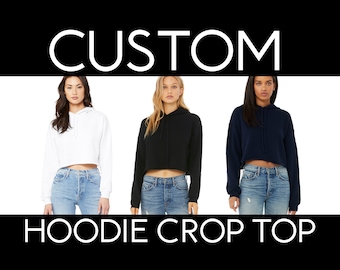 Custom Crop Top Hoodie-- Quality Hoodie- Direct To Garment Printing