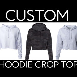 Custom Crop Top Hoodie-- Quality Hoodie- Direct To Garment Printing