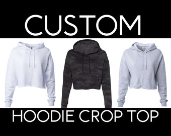 Custom Crop Top Hoodie-- Quality Hoodie- Direct To Garment Printing